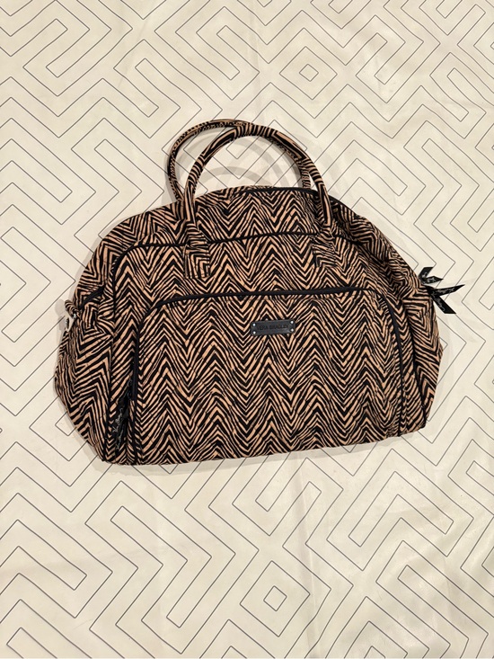 Vera Bradley Handbags - Vera Bradley Black/Brown Overnight Travel Bag